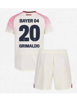 Billige Bayer Leverkusen Alejandro Grimaldo #20 Bortedraktsett Barn 2025-26 Kortermet (+ Korte bukser)